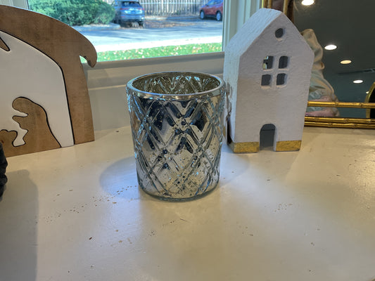 Silver Glass Votive