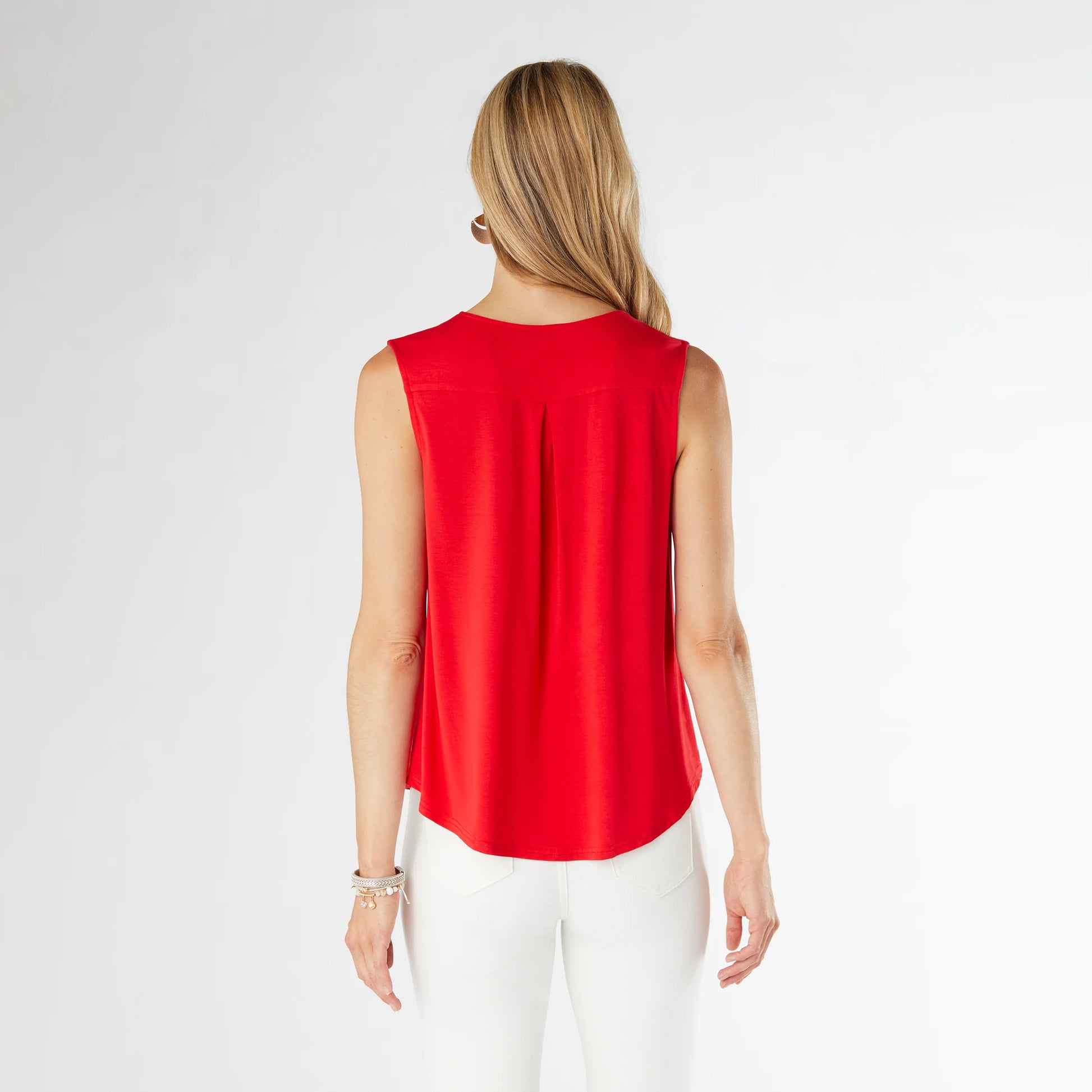 Erin Pleat Back V-Neck Tank