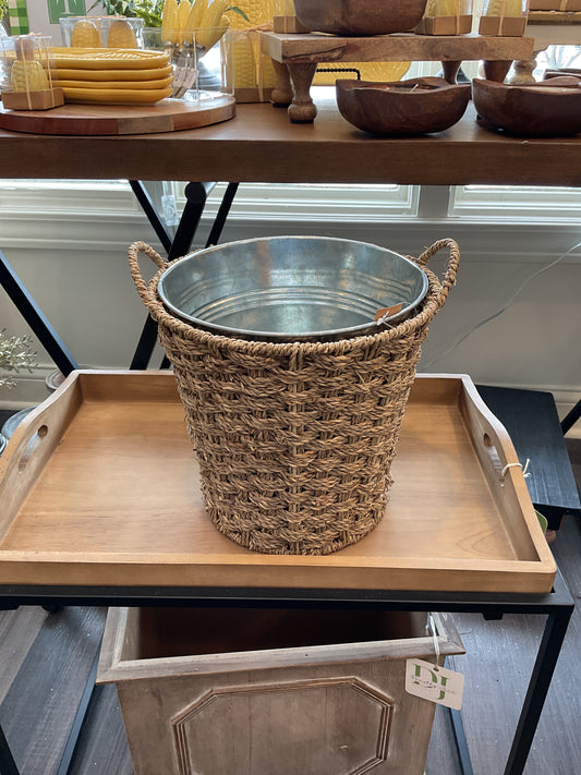 Seagrass Basketweave Ice Bucket