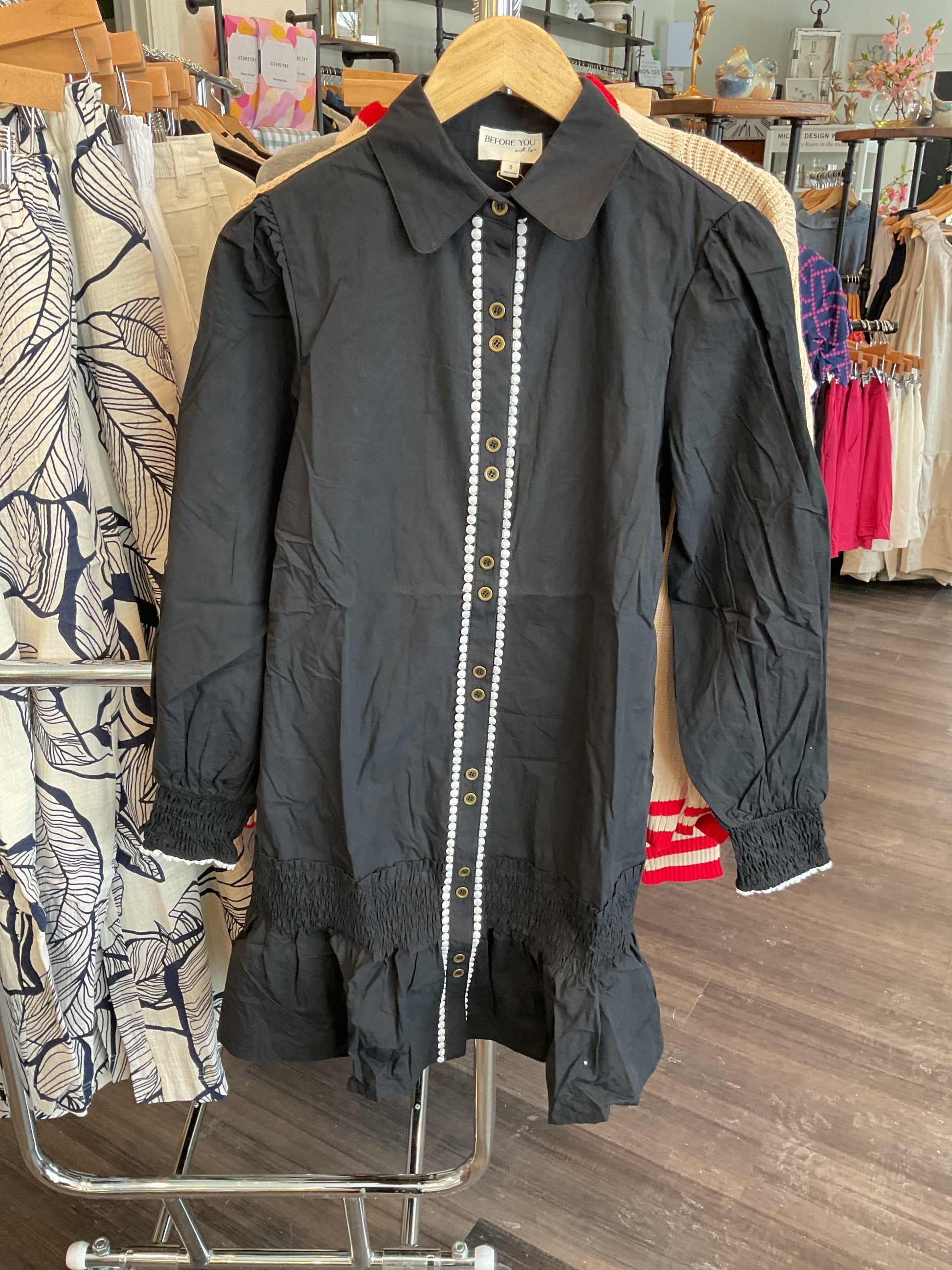Poplin button up dress