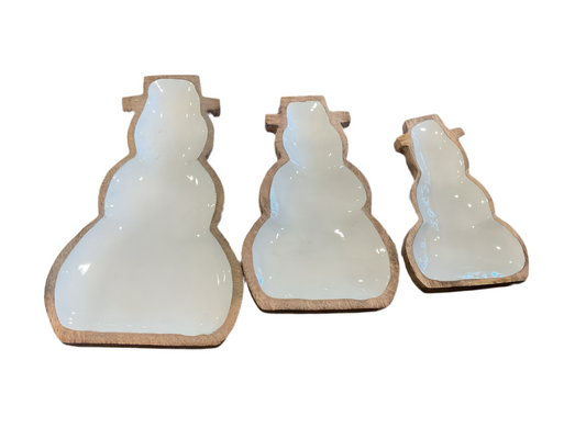 Snowman Serving Trays