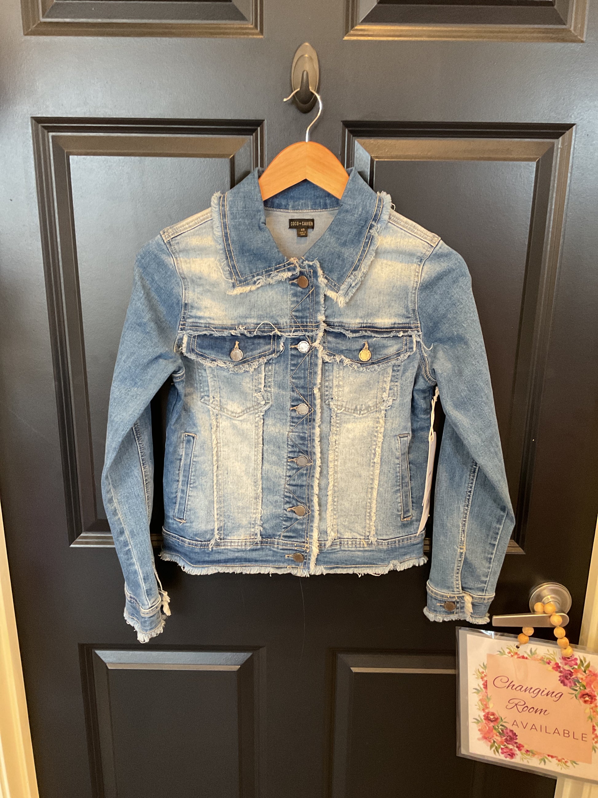 Everstretch Denim Fringe Jacket