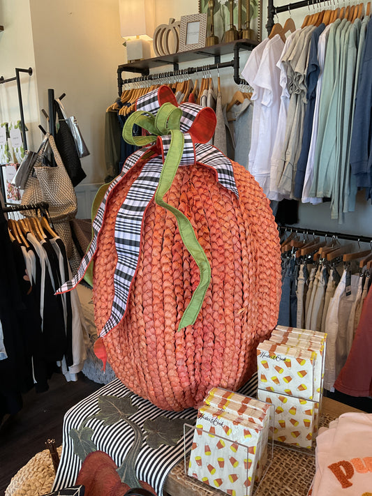 19.5 display basket weave pumpkin