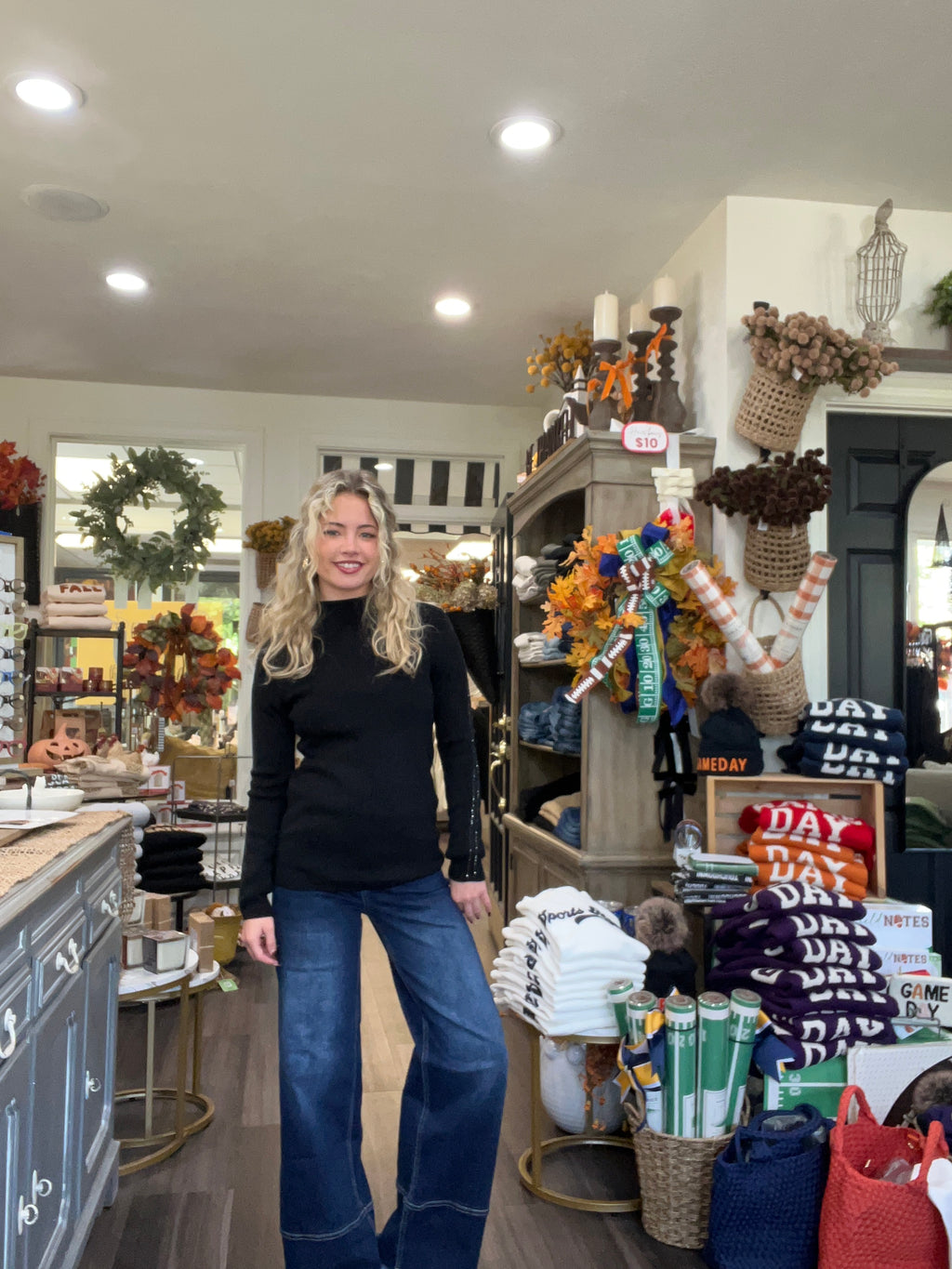 EverStretch Wide Leg with Raw Wide Hem- Indigo Dark Denim