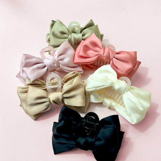 Satin Bow Clip