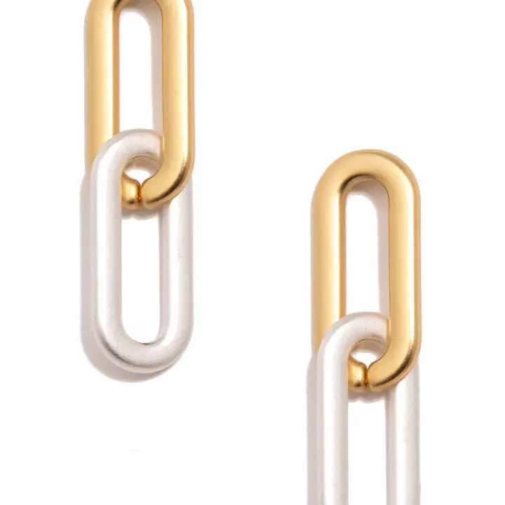 cable link drop earrings