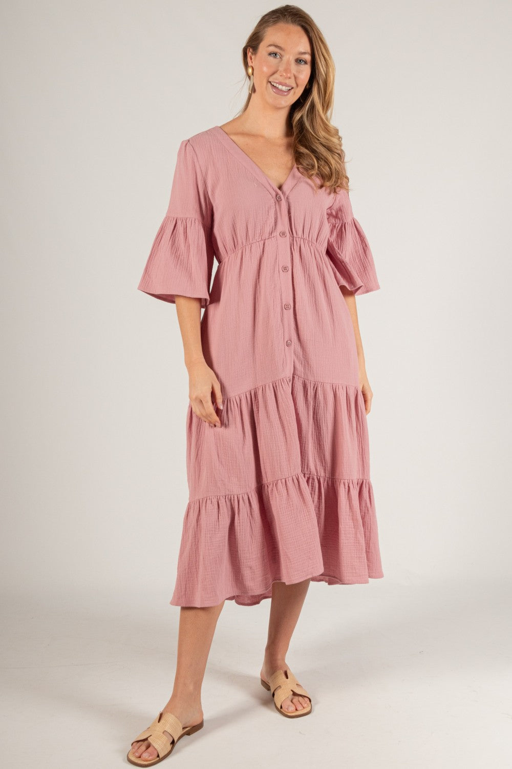 Tiered Midi Dress