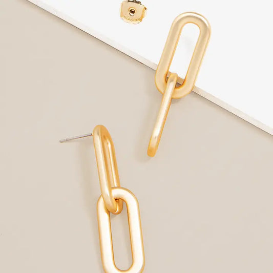 cable link drop earrings