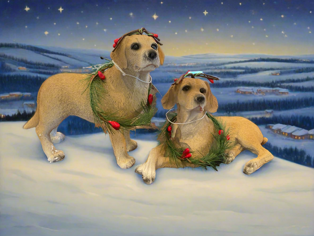 Brown Dog w/ Antlers