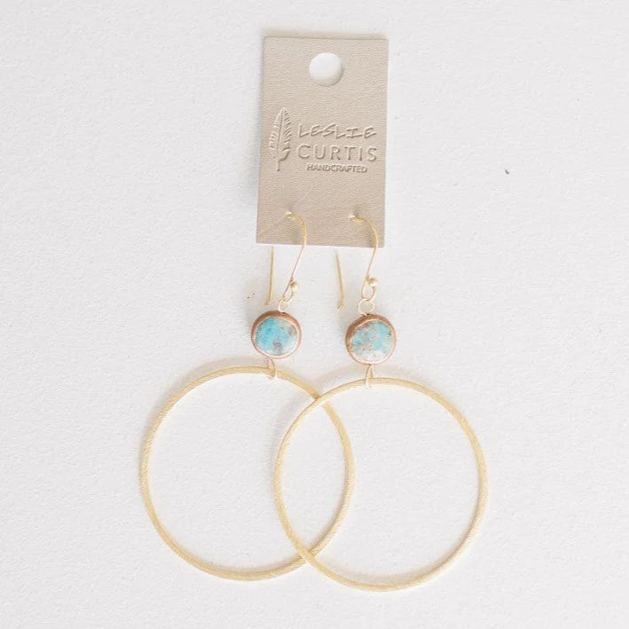 Harper hoops - turquoise