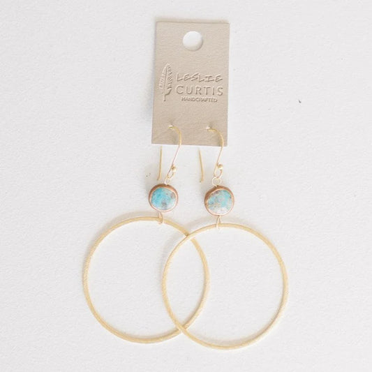 Harper hoops - turquoise