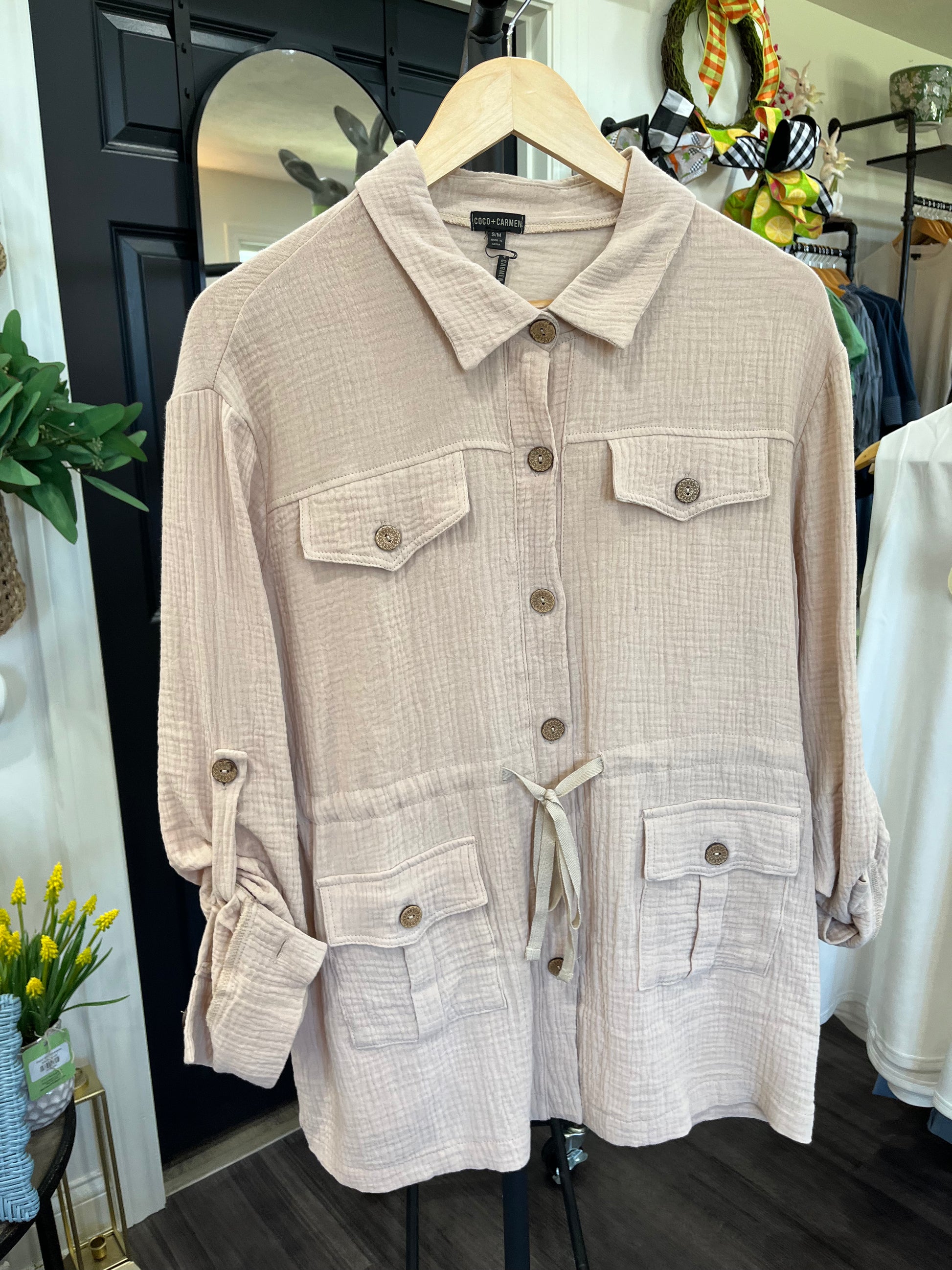 Hazel Gauze Button Front Cardigan