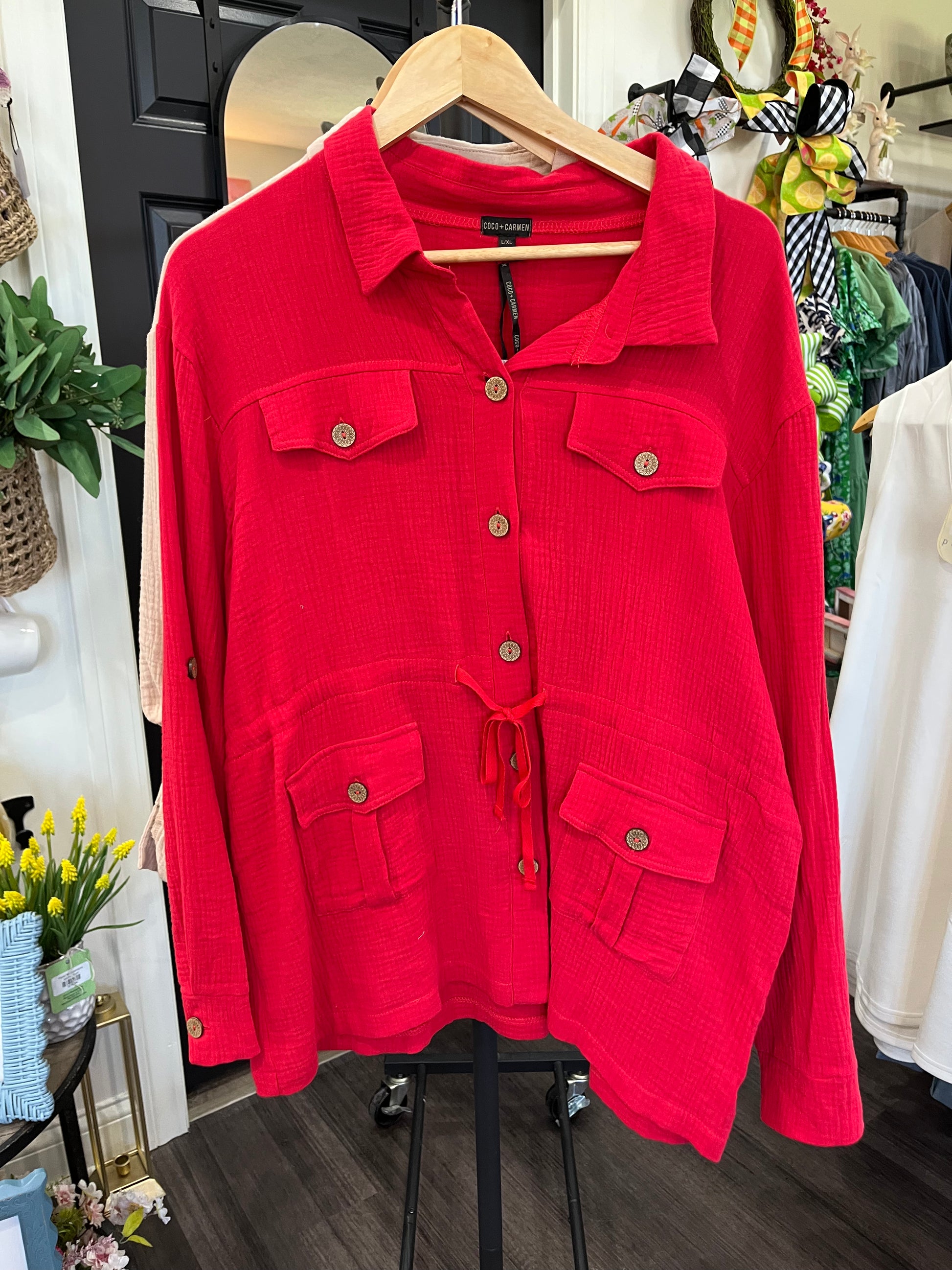 Hazel Gauze Button Front Cardigan