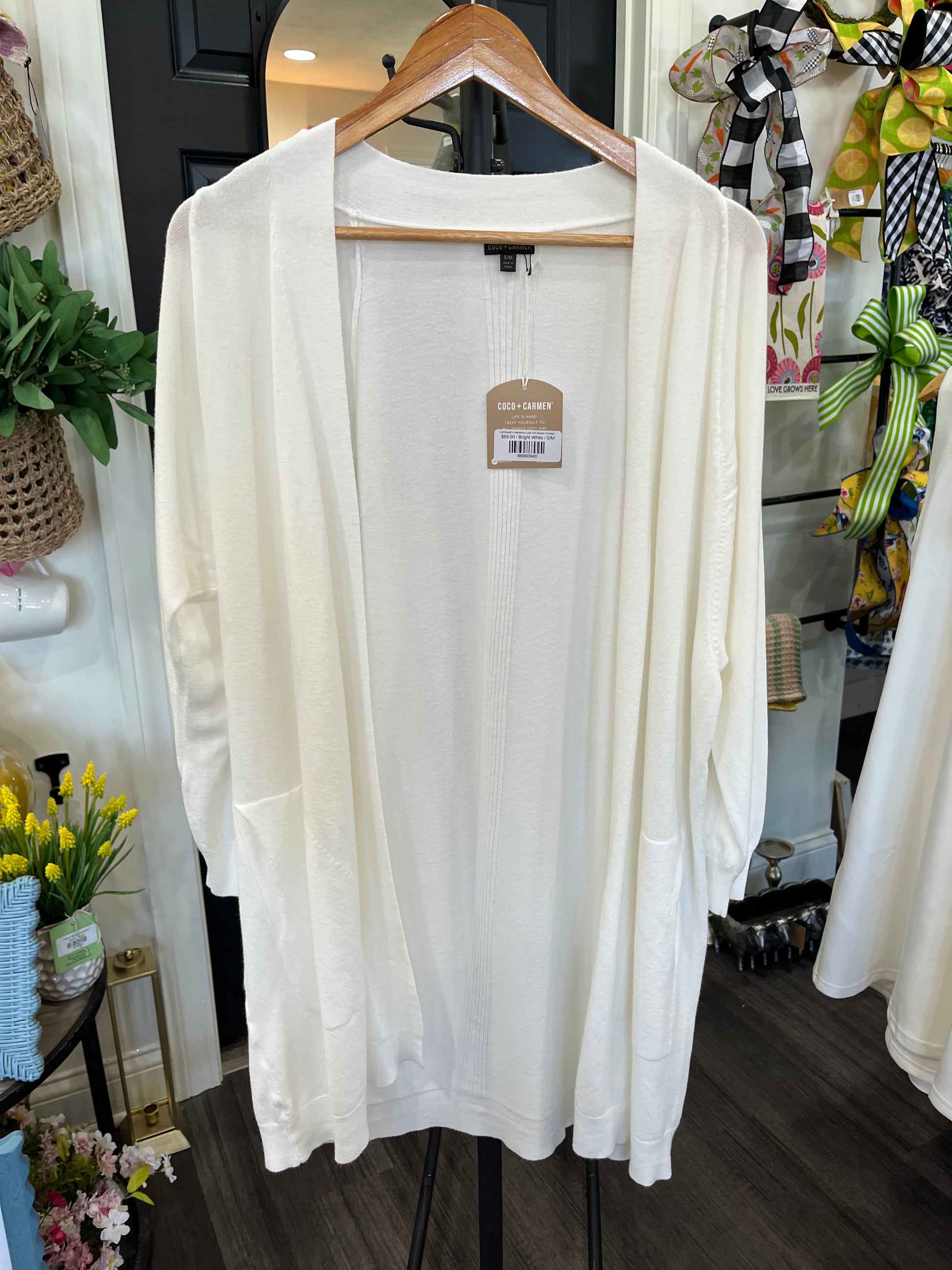Lightweight Heavenly-Luxe 3/4 Sleeve Cardigan with Pockets