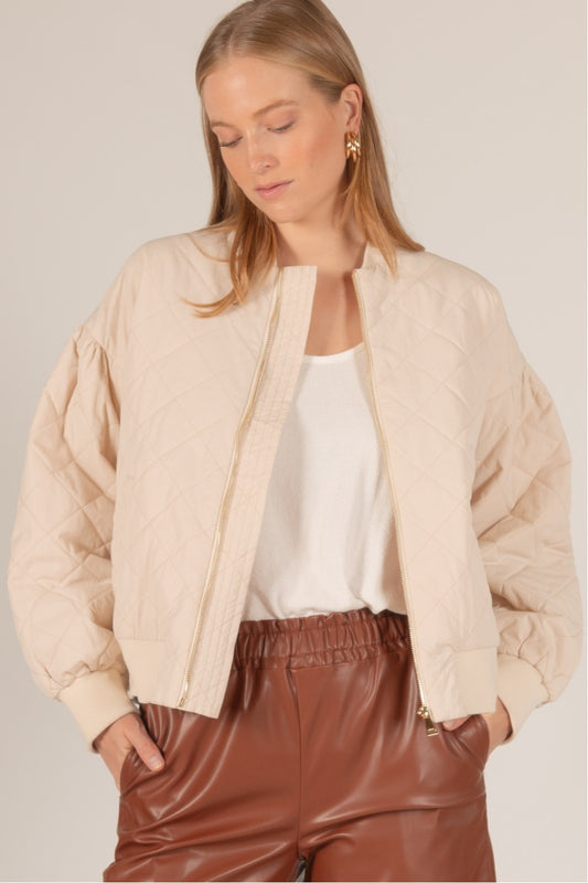 Quilted Bomber Jacket