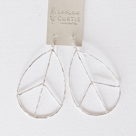 Lila Peace Earring - silver