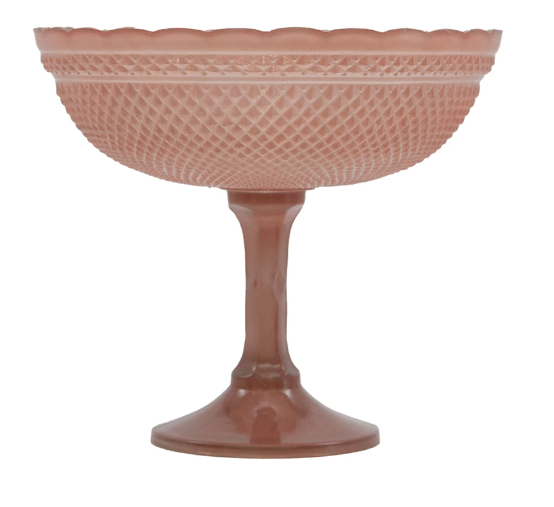 Press Glass Scalloped Footed Bowl - 12 Inch
