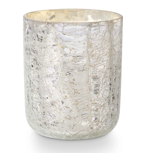 Balsam & Cedar Small Boxed Crackle Glass Candle