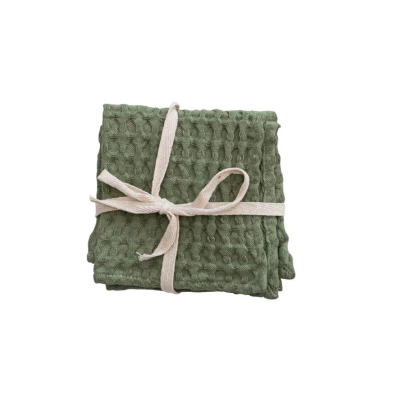 Stonewashed Cotton Waffle Weave Dish Cloths