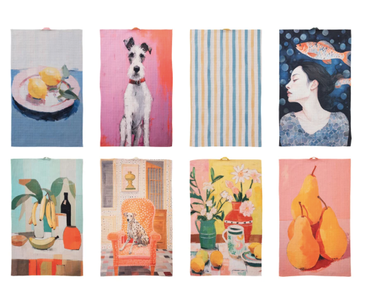 Printed Recycled Mircofibre Two-Sided Tea Towel