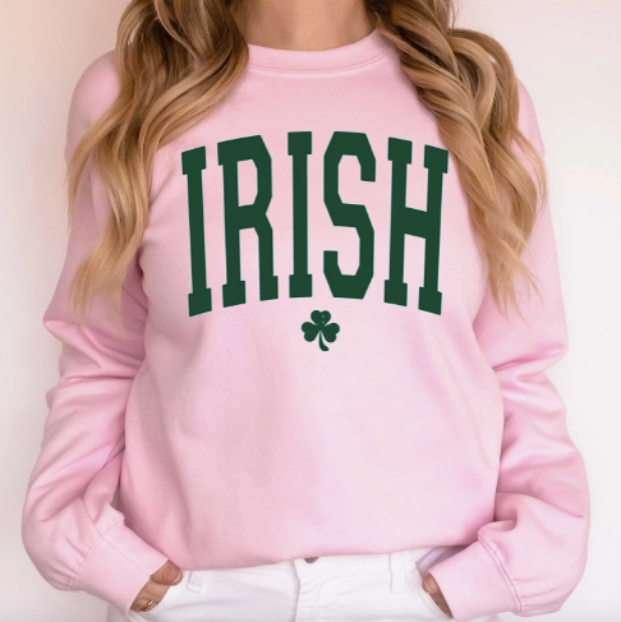 Irish With Shamrock Green Crewneck