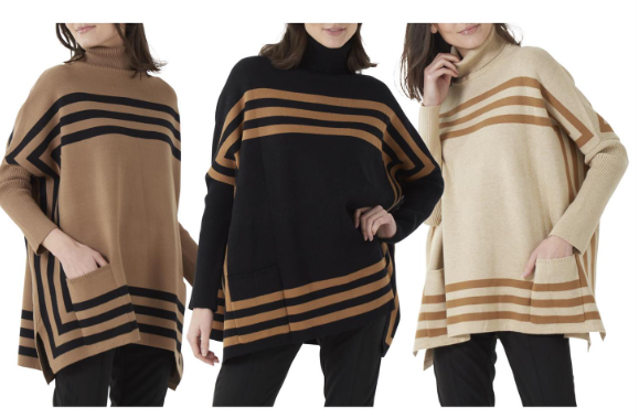 Stripe Sleeve Sweater w/ Pockets