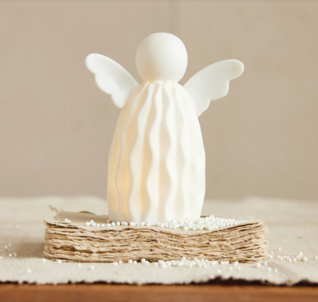 Bisque Angel with LED