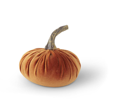 4 inch Velvet Stuffed Pumpkin