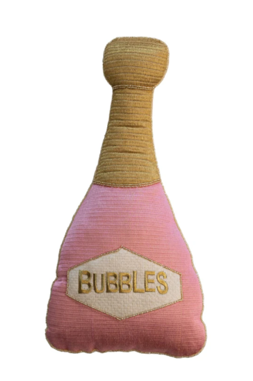 Bottle Shaped Pillow w/ Embroidery