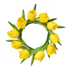 11" PU Tulip Candle Ring