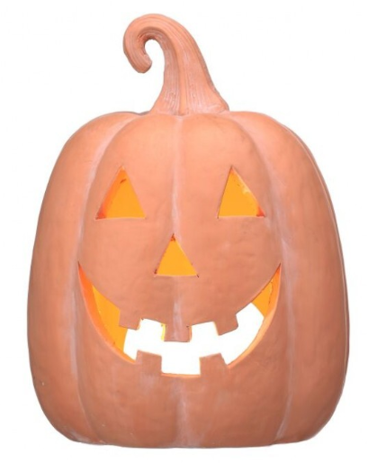 Terra Cotta LED Pumpkin
