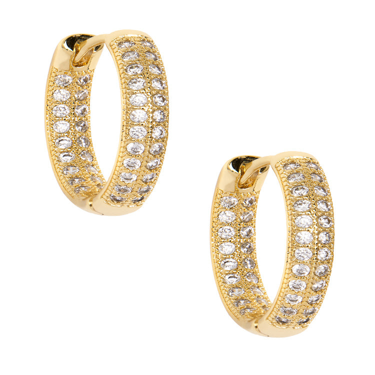 Crystal Huggies Earrings