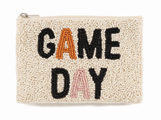 Game Day Beaded Zipper Pouch