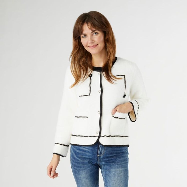 L/XL - Clarice Cardigan with Trim Detail...